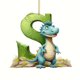 thumbnail image 1 of Xihbxyly Artículos de Clarence Colgante Acrílico Navideño de Dinosaurio y 26 Letras., 1 of 2