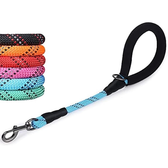Eryueer Short Dog Lead Closerok Dog Lead, Leash with Soft Padded Handle for Training & Walking, Heavy Duty & Strong Rope, 46cm, Blue