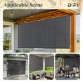 thumbnail image 6 of DIFY 11' x 8' Outdoor Roller Shade, Cordless Patio Blinds for Porch Pergola Balcony Deck, Grey, 6 of 7