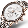 thumbnail image 1 of Men's Business Chronograph Quartz Calendar Luminous Waterproof white Dial Watch Valentine's Day Gift, 1 of 14