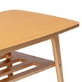 thumbnail image 2 of Gala 47 Inch Modern Wood Coffee Table with Open Bottom Shelf, Natural Brown, 2 of 5