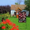 thumbnail image 4 of Valentines Day Love Heart Garden Flag 12×18 Inch Burlap Double Sided, Welcome Valentine sign Farmhouse Yard Outdoor Decoration DF176, 4 of 6