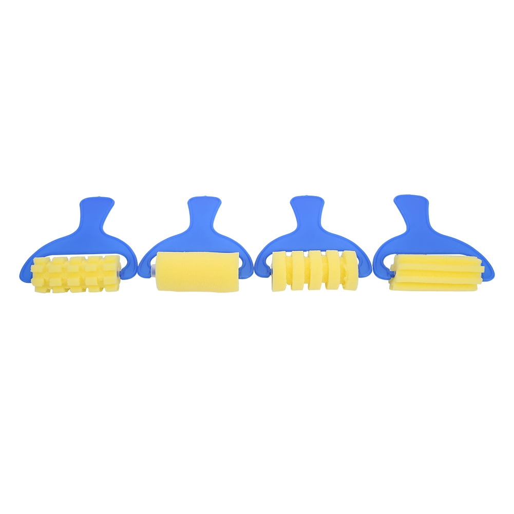 Qiilu Ensemble de pinceaux pour enfants - Jeu de peinture avec tampons