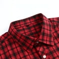 thumbnail image 3 of AZoiNM Men's Slim Fit Brushed Flannel Plaid Shirt Long Sleeve Button Down Shirt for Fall, 3 of 7