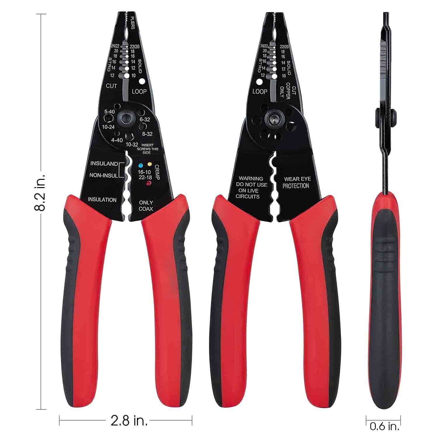 Sewing Scissors Small 8 Inch Wire Stripper/wire Crimping Tool Wire Cutter Wire Crimper Cable Stripper Wiring Tools And Multi Function Hand Tool.