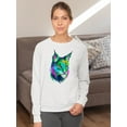 thumbnail image 2 of Rainbow Lynx Sweatshirt Women -Rose Khan Designs, Female x-Large, 2 of 4