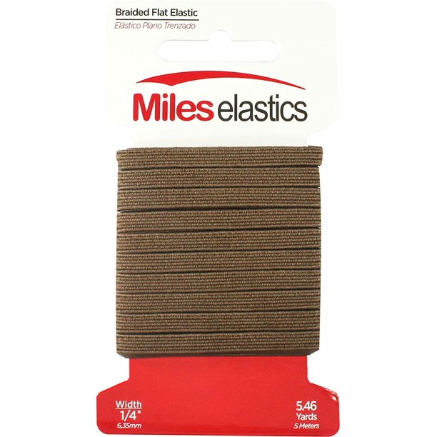 Miles Elastic Braided Flat Elastic, Braided Elastic, Strong Elastic