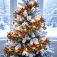 thumbnail image 4 of Qjidjing Christmas Hanging LED Garlands, 6.56Ft Glowing Ribbon for Christmas Home Window, Holiday Party Decor, 4 of 6