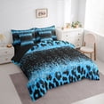 thumbnail image 3 of Homewish Leopard Print 7-Piece Bedding Comforter Set For Children Teens Female Girls,Bling Glitter King Bedding Sets,Dreamy Princess Ultra Soft Bed Sheets,Super Cozy Room Decor,Reversible, 3 of 8