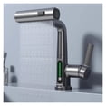 thumbnail image 2 of Pulling Lifting Digital Display Faucet, Waterfall Basin Faucet Stream Sprayer, Hot Cold Water Sink Mixer Wash Tap For Bathroom, 2 of 12
