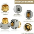 thumbnail image 3 of Garden Hose Aluminum Repair Kit Brass End Caps Spigot Stopper Bundle, 3 of 8