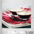 thumbnail image 1 of Coffee Tapestry, Freshly Brewed Espresso 2 Cups on Wooden Tray Leisure Relaxing Time in Countryside, Fabric Wall Hanging Decor for Bedroom Living Room Dorm, 5 Sizes, Multicolor, by Ambesonne, 1 of 1