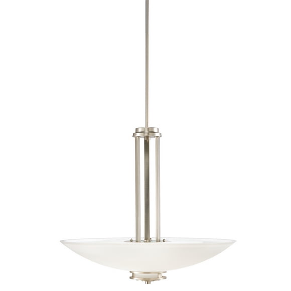 Kichler Canada Hendrik 3-Light Inverted Pendant in Brushed Nickel, 24-inch