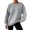 Grey, variant on Baqcunre Women's Crew-Neck Three-Dimensional Plaid Fabric Solid Color Long Sleeve Hoodless Sweatshirt Womens Tops Crewneck Sweatshirts Sweatshirt for Women Womens Sweatshirt Beige L