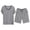 A-Grey863, variant on XIAONU Women’s Waffle-Knit Belted Bathrobe Three-Quarter Sleeve Pocketed Relaxed Nightwear