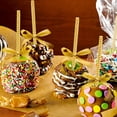thumbnail image 4 of 24 Pcs Candy Apple Bamboo Sticks, Caramel Apple Wooden Pointed Skewers, Fruit Treats Cake Pop Decorative Sticks for Party Supplies Buffet Party Favor Candy Making Accessories (Gold), 4 of 8