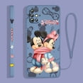 thumbnail image 3 of Mickey Minnie Pink For Samsung Galaxy A73 A53 A33 A52 A32 A22 A71 A51 A21S A03S A50 4G 5G Liquid Left Rope Phone Case, 3 of 5