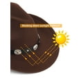 thumbnail image 5 of PULLIMORE Western Cowboy Hat for Men Women Felt Classic Roll Up Fedora Hat with Buckle Belt (Black), 5 of 11