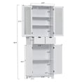 thumbnail image 6 of ChVans 6 Shelf Storage Cabinet with 4 Doors/2 Drawers, 67" Kitchen Pantry Storage Cabinet with Adjustable Shelf for Kitchen, Bathroom, White, 6 of 9