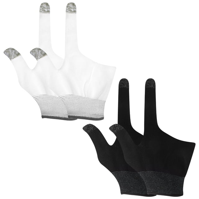 QUMIIRITY 2Pairs Gaming Finger Sleeves for Mobile Phone Soft Breathable Comfortable Gloves