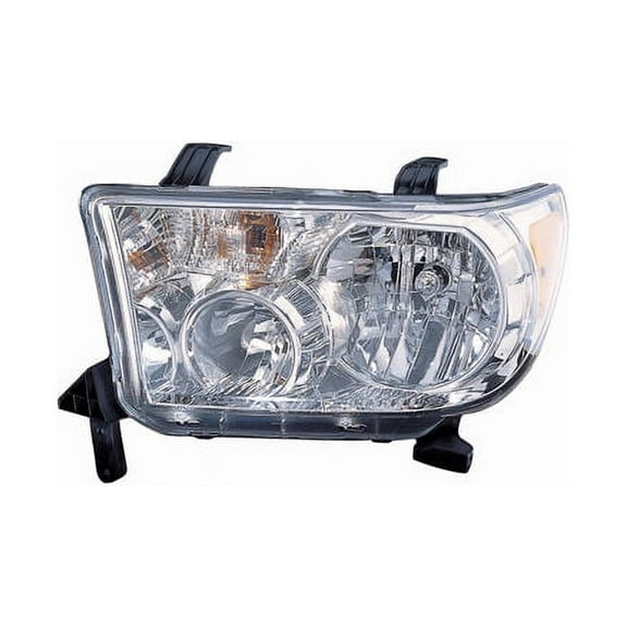 Left Driver Side Headlight Assembly - Compatible with 2007 - 2013 Toyota Tundra (Fits 2009-2011 Tundra without Auto Leveling System) 2008 2010 2012