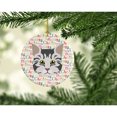thumbnail image 2 of American Bobtail Cat Christmas Ceramic Ornament 2.8 in x 2.8 in, 2 of 3
