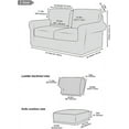 thumbnail image 2 of Nvzi -b 5 Pieces Stretch Armchair Sofa Cover for 2 Seater Couch Soft Washable Sofa Slipcover with Individual Backrest and Cushion Covers for Kids Cats Dogs (White,2 Seat), 2 of 5