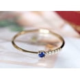 thumbnail image 4 of HeartsAndYou 0.6ct Natural Sapphire Diamond Engagement Ring Minimalist 14k SOLID Yellow Gold, 4 of 9