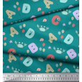 thumbnail image 2 of Soimoi polyester Crepe Fabric Crab,Balloons & Alphabets Kids Printed Fabric 1 Yard 52 Inch Wide, 2 of 3