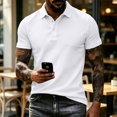 thumbnail image 6 of Fabrcox Polo Shirts for Men Short Sleeve 3 Button Collared Shirt Men Lightweight Casual Athletic Sports Office Golf Shirts Men White XXL, 6 of 6
