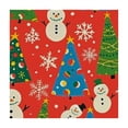 thumbnail image 4 of HAOXIT Christmas Christmas Table Cloth Rectangle Red s, Tree Print Party Decoration Christmas Table Cover 46*46, 4 of 8