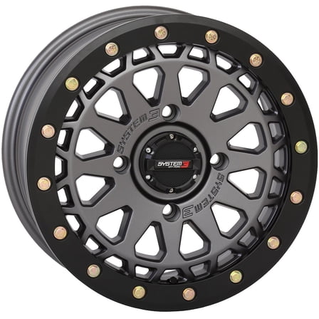 System 3 SB-6 Beadlock 15x7 ATV/UTV Wheel - Gunmetal (4/156) 6 1 [15S3-6657]