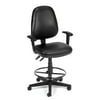 OFM Straton Series Swivel Task Chair with Arms, Drafting Kit, Black