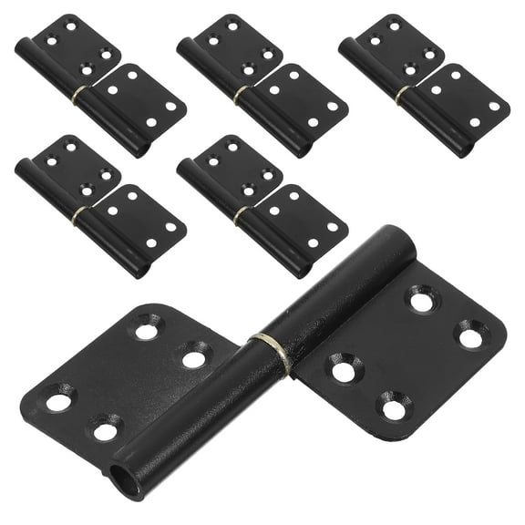 HAKIDZEL Detachable Door Hinges Black 6Pcs 3.69X1.61X0.43in Aluminum Alloy