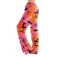 thumbnail image 2 of QWKLEAJ Halloween Pajama Pants Women Loose Fit Elastic Waist Lounge Pants Holiday Party Sleepwear Casual Home Trousers Novelty Print Long Bottoms Comfy Loungewear Festive Nightwear, 2 of 9