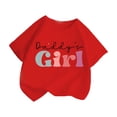 thumbnail image 7 of akafmk Girls Short Sleeve T-Shirts Crew Neck Graphic Tees Fashion Versatile Daily Casual Cute Summer Tops, 2-12Y, 7 of 7