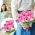 thumbnail image 2 of Aminojy Artificial Tulips Bouquet - Real Touch Silk Flowers for Spring Home Decor, Wedding Centerpieces, Front Porch & Garden (9 Heads per Stem, UV Resistant), 2 of 3