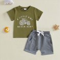 thumbnail image 2 of Boy Outfit Set Toddler Baby Tractor Print T-Shirt & Solid Shorts 2-Piece Summer Outfit Toddler Boy Summer Clothes 6 12 18 24 Months 2T 3T, 2 of 4