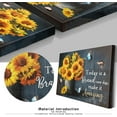 thumbnail image 2 of Busyhead Inspirational Quotes Sunflower Butterfly Wall Art 12" x 16" Paintings Framed Canvas Print, 2 of 6