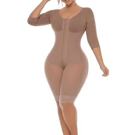 Faja Colombiana Women s Shapewear Studio Bodysuit - Extra Firm Control Tummy Slimming Lingerie  Pink 1-Pack