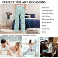 thumbnail image 3 of FREEAMG Chic Lifelike Floral Pattern Drawstring Lounge Wide Leg Pajama Sleepwear Bottom, 3 of 5