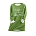 thumbnail image 1 of Birdeem Mode Femme Imprimé Manches Régulières Hiver Ample Vacances Décontracté Manches Col Rond Chemise Hauts, 1 of 1