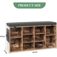 thumbnail image 2 of Entryway Shoe Bench with Storage & Cushioned Seat | Wooden Shoe Rack Organizer with Adjustable Shelves & Side Pockets for Hallway, Mudroom & Porch, Living Room, 2 of 8