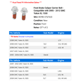 thumbnail image 2 of Front Brake Caliper Carrier Bolt - Compatible with 2005 - 2012 GMC Yukon XL 1500 2006 2007 2008 2009 2010 2011, 2 of 2