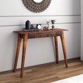 thumbnail image 4 of Console/bureau moderne rustique en bois massif – noyer, 4 of 7