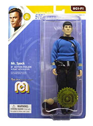 Mego Action Figures Spock in Blue Shirt with Tribbles from The The Original Series Episode The Trouble with Tribbles Limited Edition Collector’s Item 8” Star Trek Mr