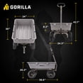 thumbnail image 4 of Gorilla Carts 5 Cu Ft Poly Dump Cart with Quick-Release, 800 lb Capacity, Gray, 4 of 7