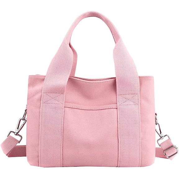 Kukuzhu Canvas Tote Bag for Women Multi Pocket Shoulder Crossbody Purse Fashion Casual Zipper Satchel Bags Hobo Messenger Bag