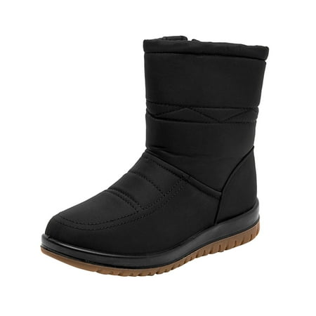 

Qufokar Womens Boots With Heel Extra Wide Calf Womens Knee High Snow Boots Women Shoes Cold Proof Snow Boots Wool Warm Snow Boots Casual Shoes Fashion Soft Soled Ski Boots