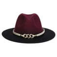 thumbnail image 2 of Sombrero Fedora Zulema Sombrero de Fieltro Bicolor Reversible Negro, 2 of 8